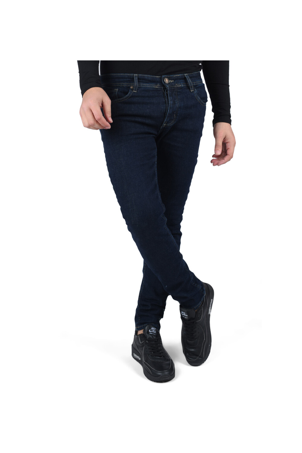 Men's Slim Fit Basic Details Jeans Pants With Five Pockets