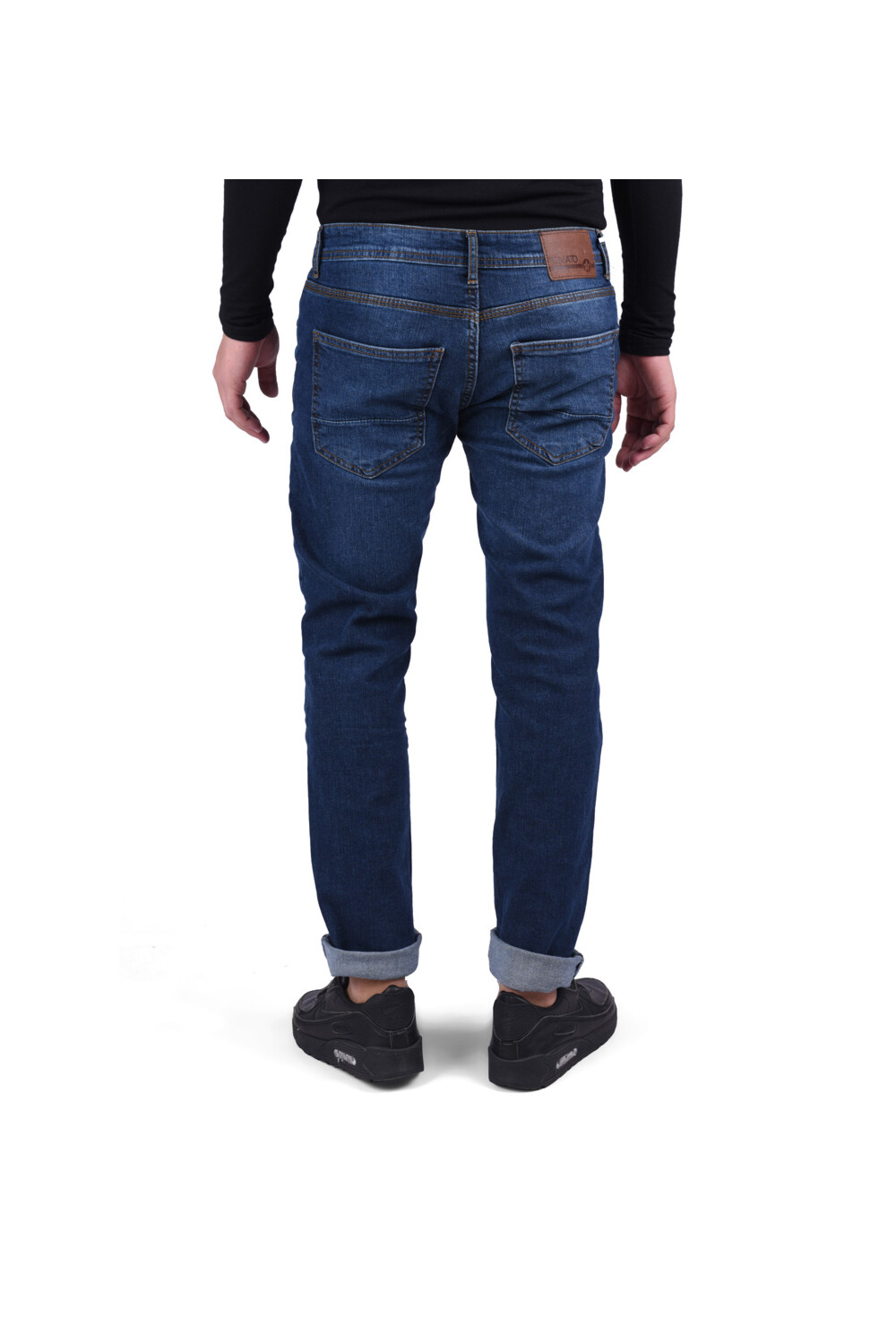 Men's Slim Fit Five Pockets Straight Leg Jeans Pants With Cutting Details
