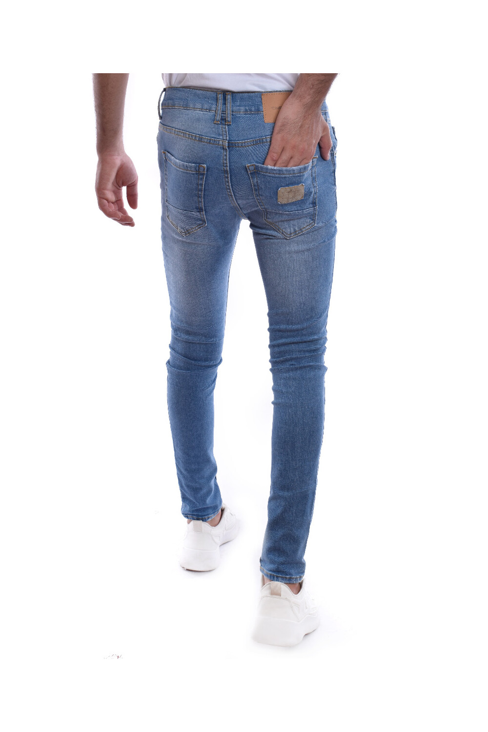 Men's Slim Fit Used With Five Pockets Jeans Pants