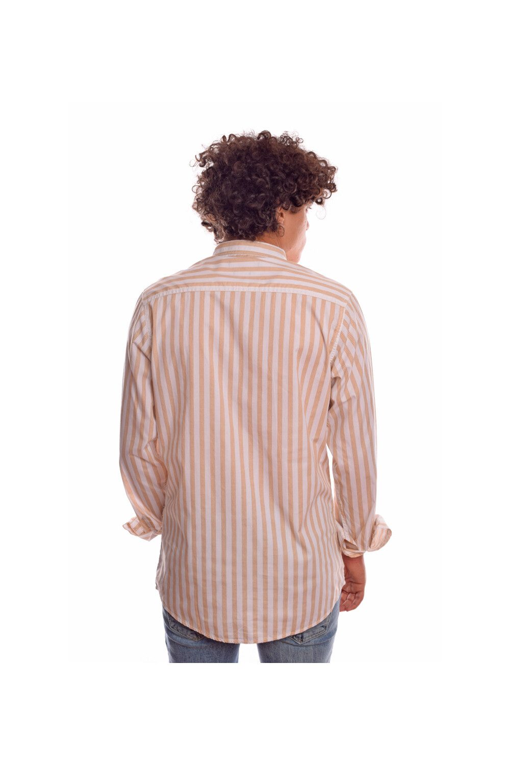 Men's Regular Fit Unique Style With Striped Details Cotton Shirt