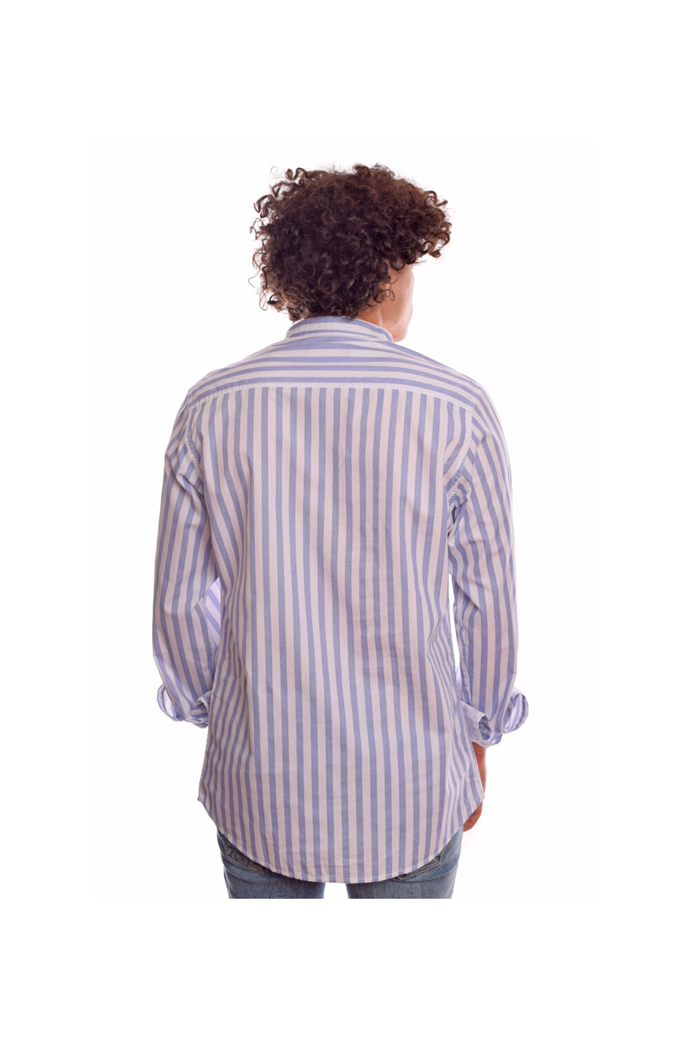 Men's Regular Fit Unique Style With Striped Details Cotton Shirt