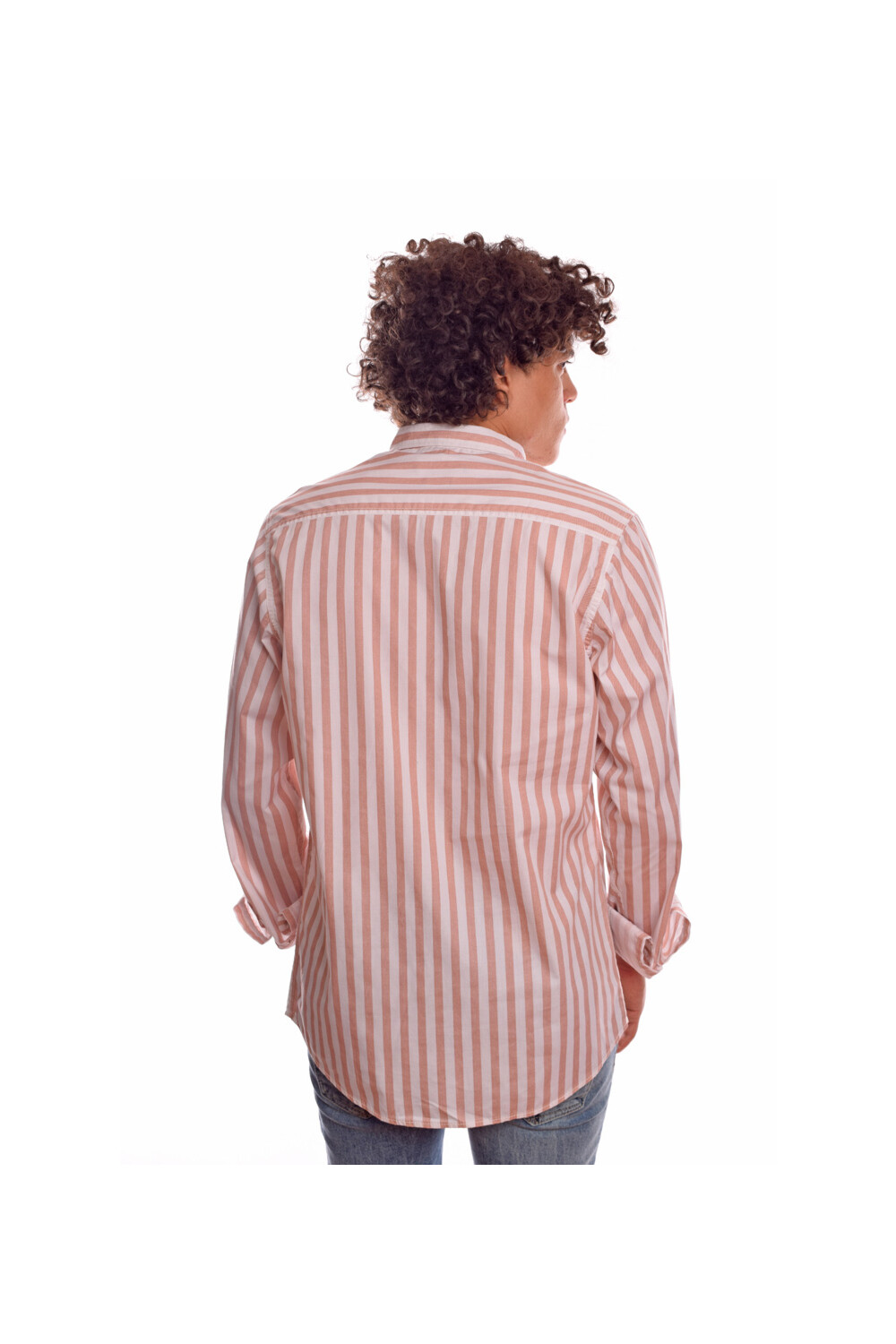 Men's Regular Fit Unique Style With Striped Details Cotton Shirt