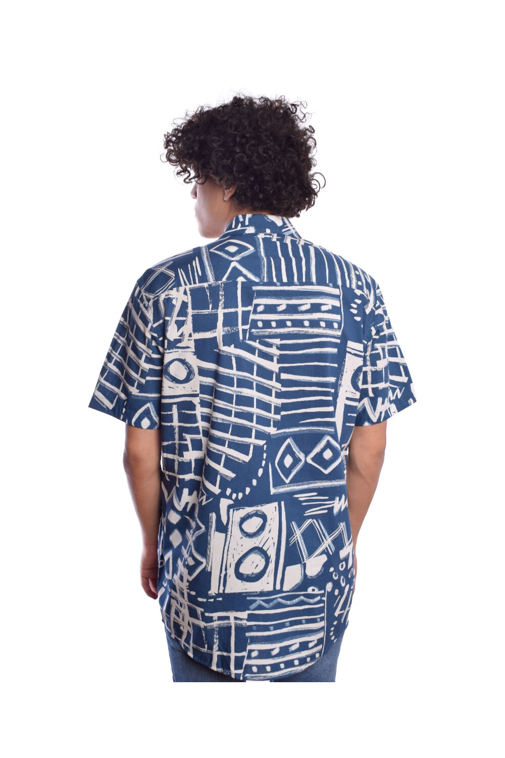 Men's Slim Fit Printed Half Sleeves Cotton Shirt