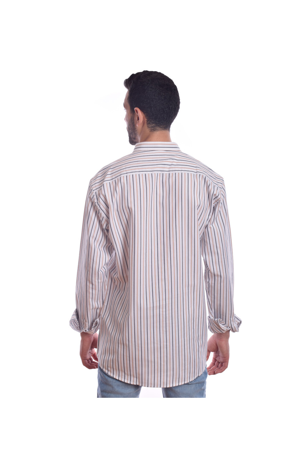 Men's Soft Cotton Regular Fit Long Sleeves Shirt With Striped Details