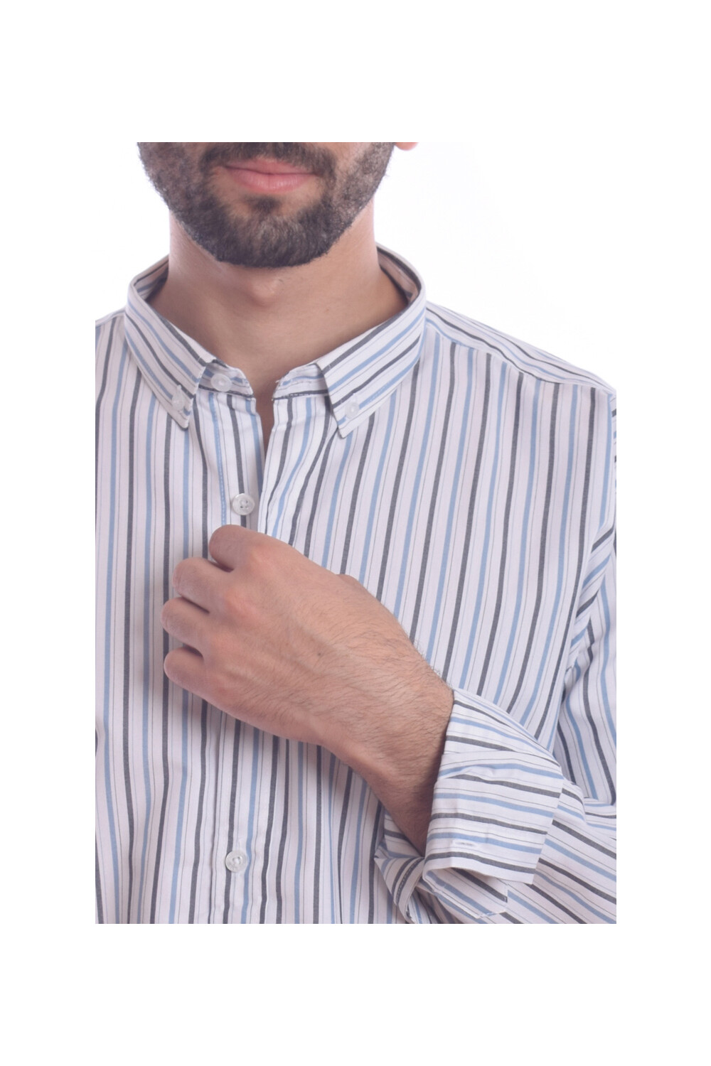 Men's Soft Cotton Regular Fit Long Sleeves Shirt With Striped Details