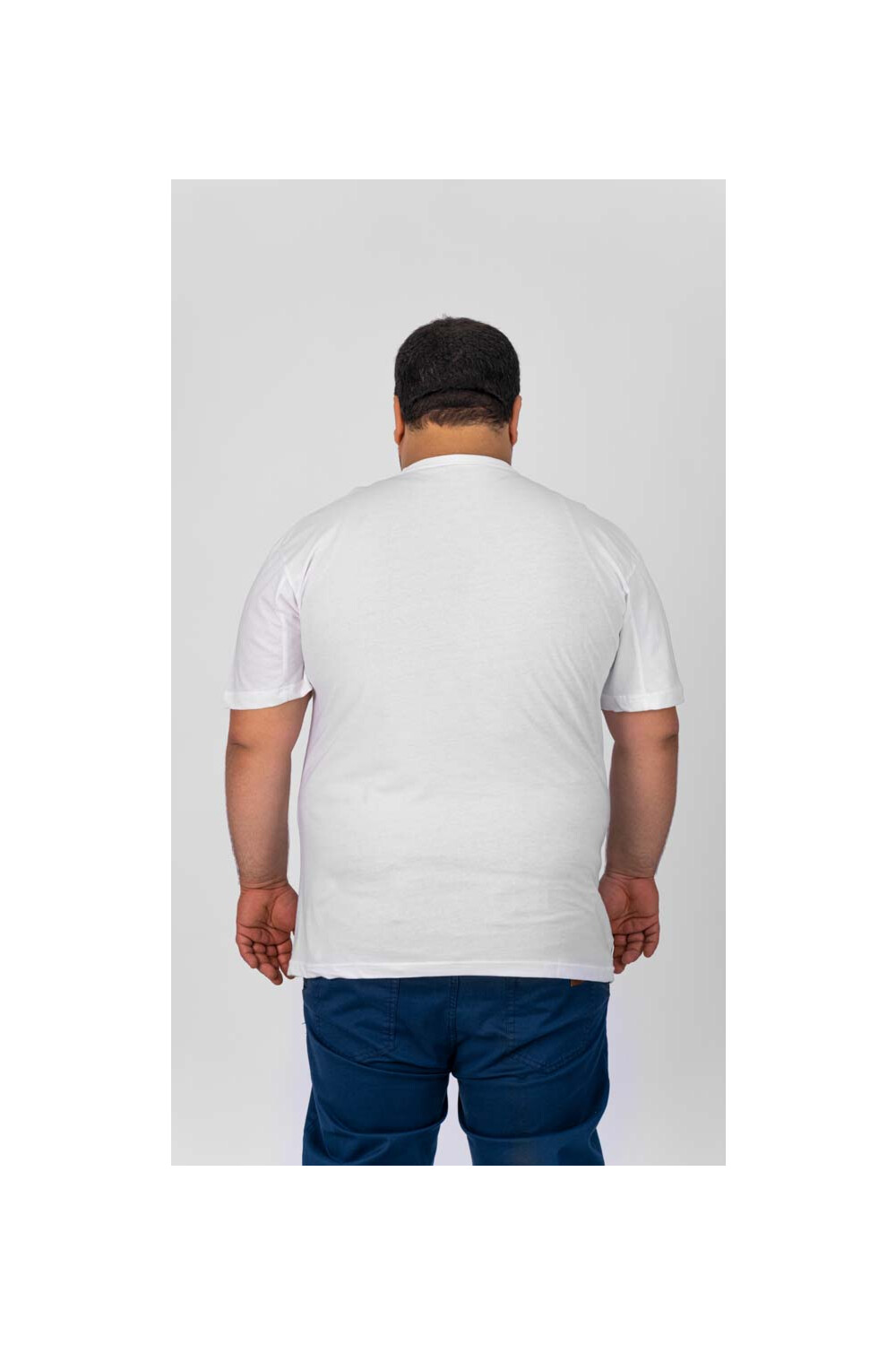 Men's Printed Crew Neck Cotton Big Size T-shirt
