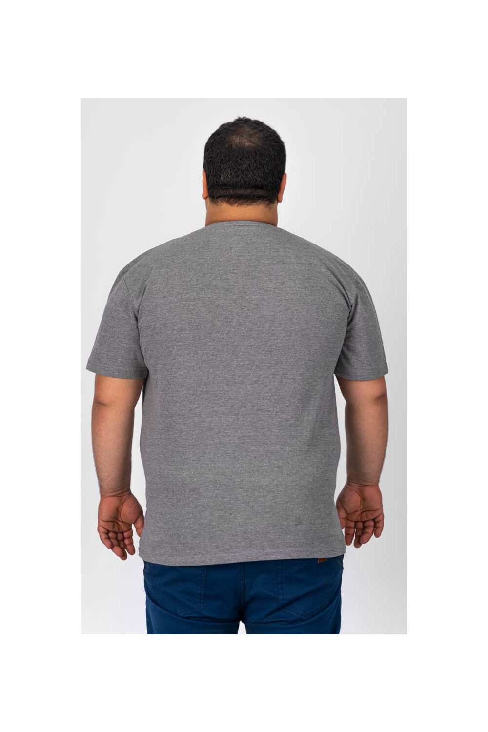 Men's Basic Crew Neck Cotton With Front Pocket Big Size T-shirt
