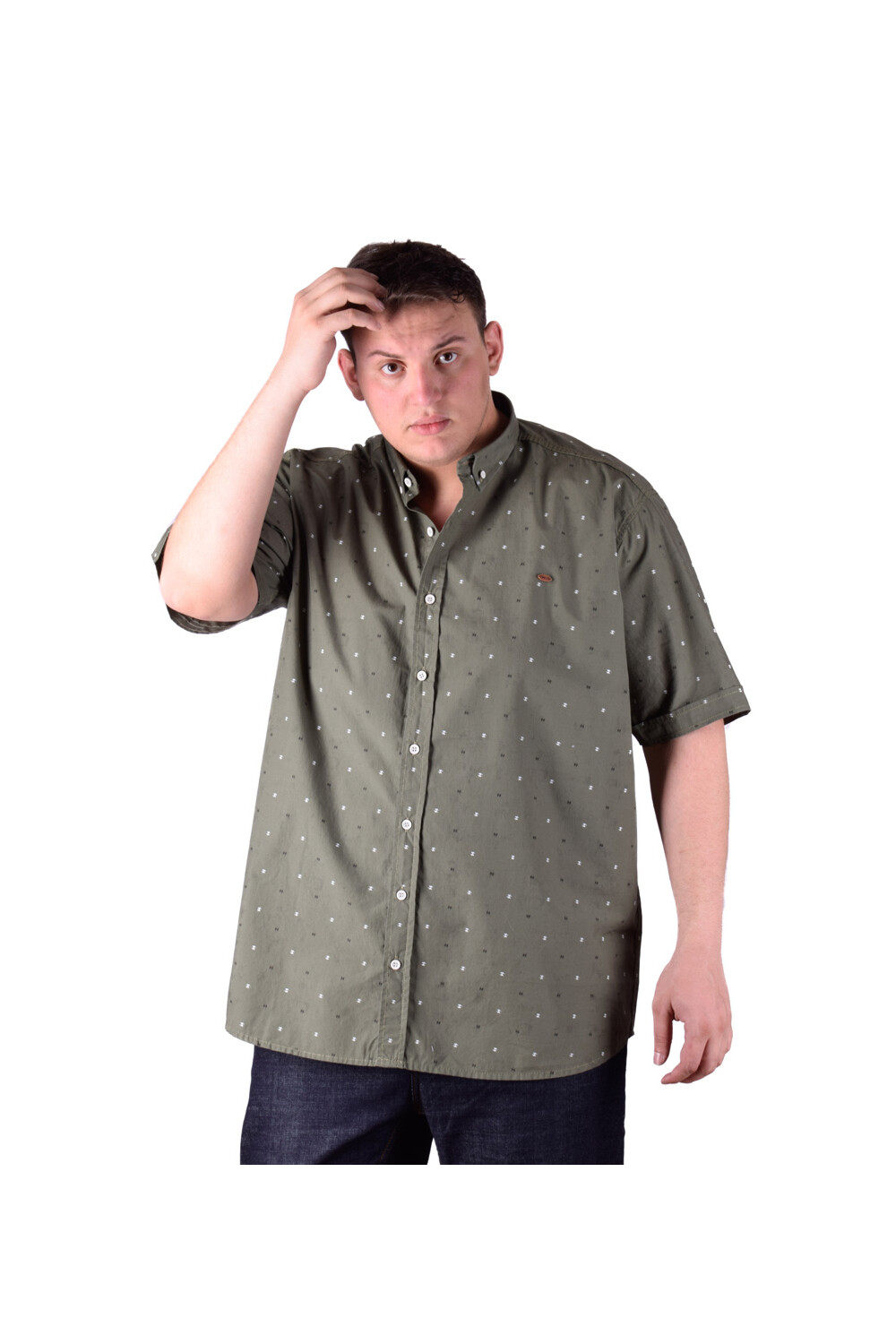 Men's Jakar Casual Short Sleeve Cotton Big Size Regular Fit Shirt