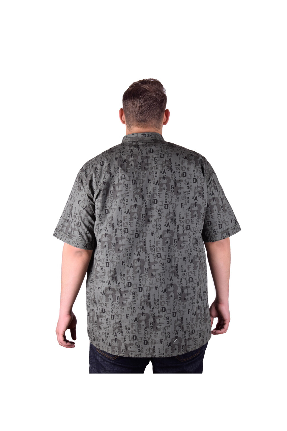 Men's Casual Jakar Short Sleeve Cotton Regular Fit Shirt Big Size