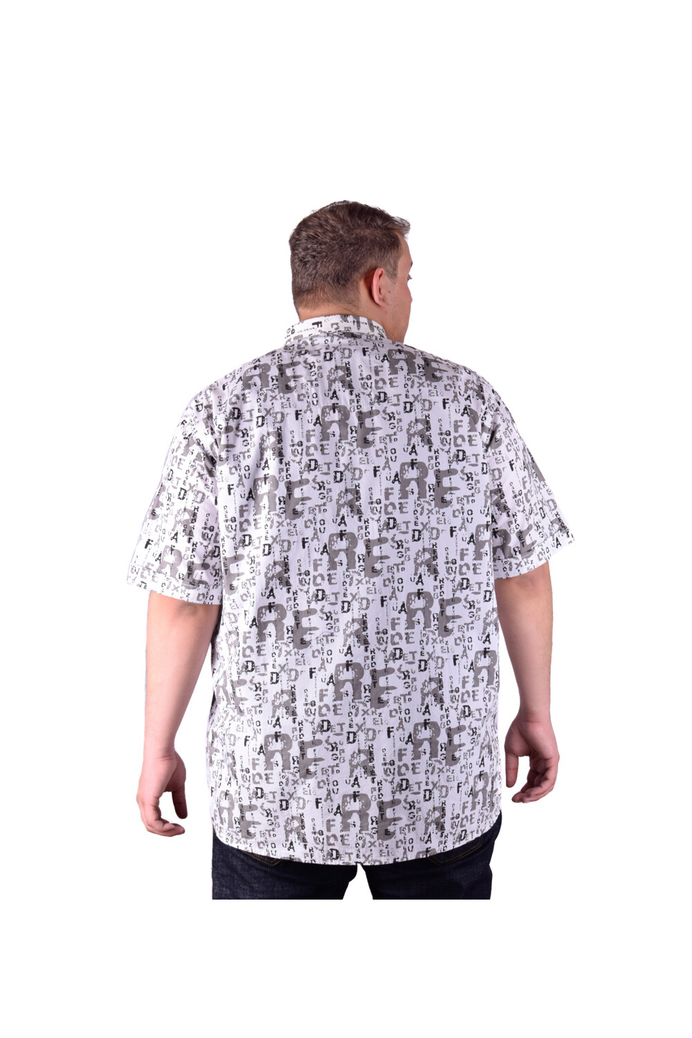 Men's Casual Jakar Short Sleeve Cotton Regular Fit Shirt Big Size