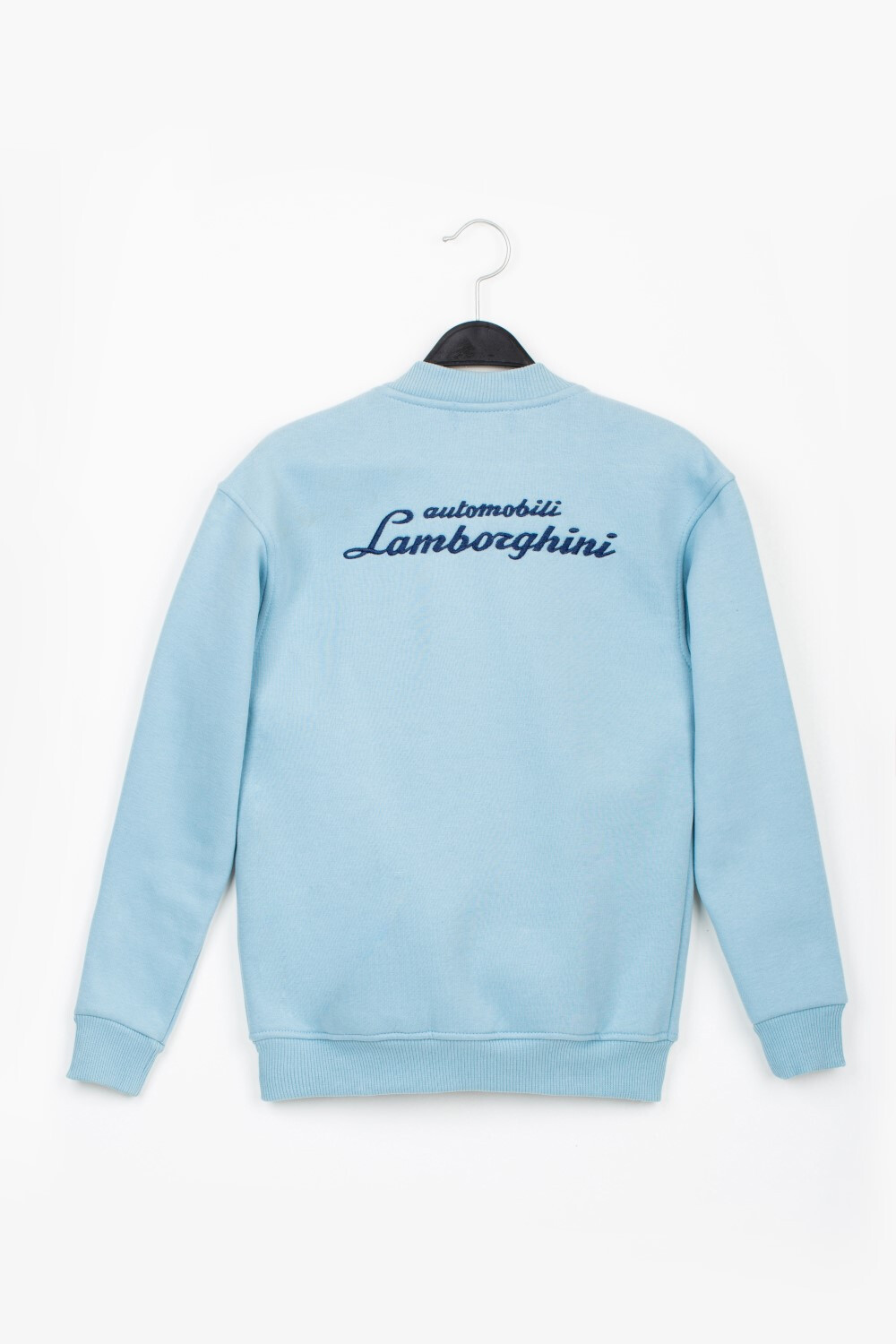 Boy's Slim Fit Full Zipper Padded Front & Back Printed Melton Sweatshirt