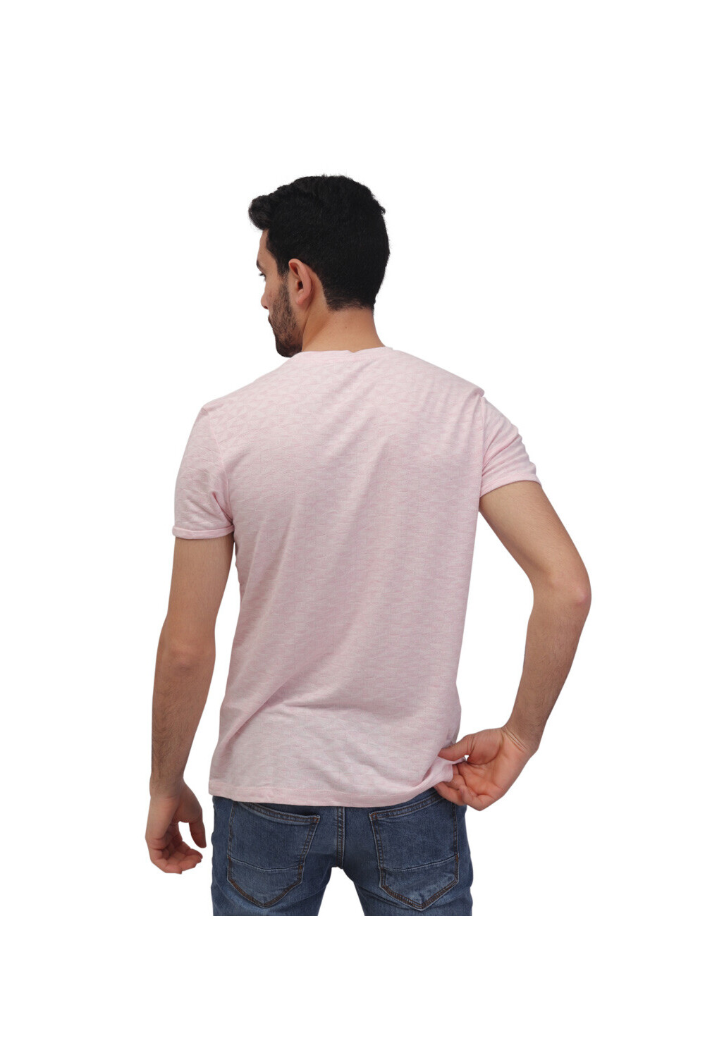 Men's Cotton Unique Pattern Rounded Neck T-shirt