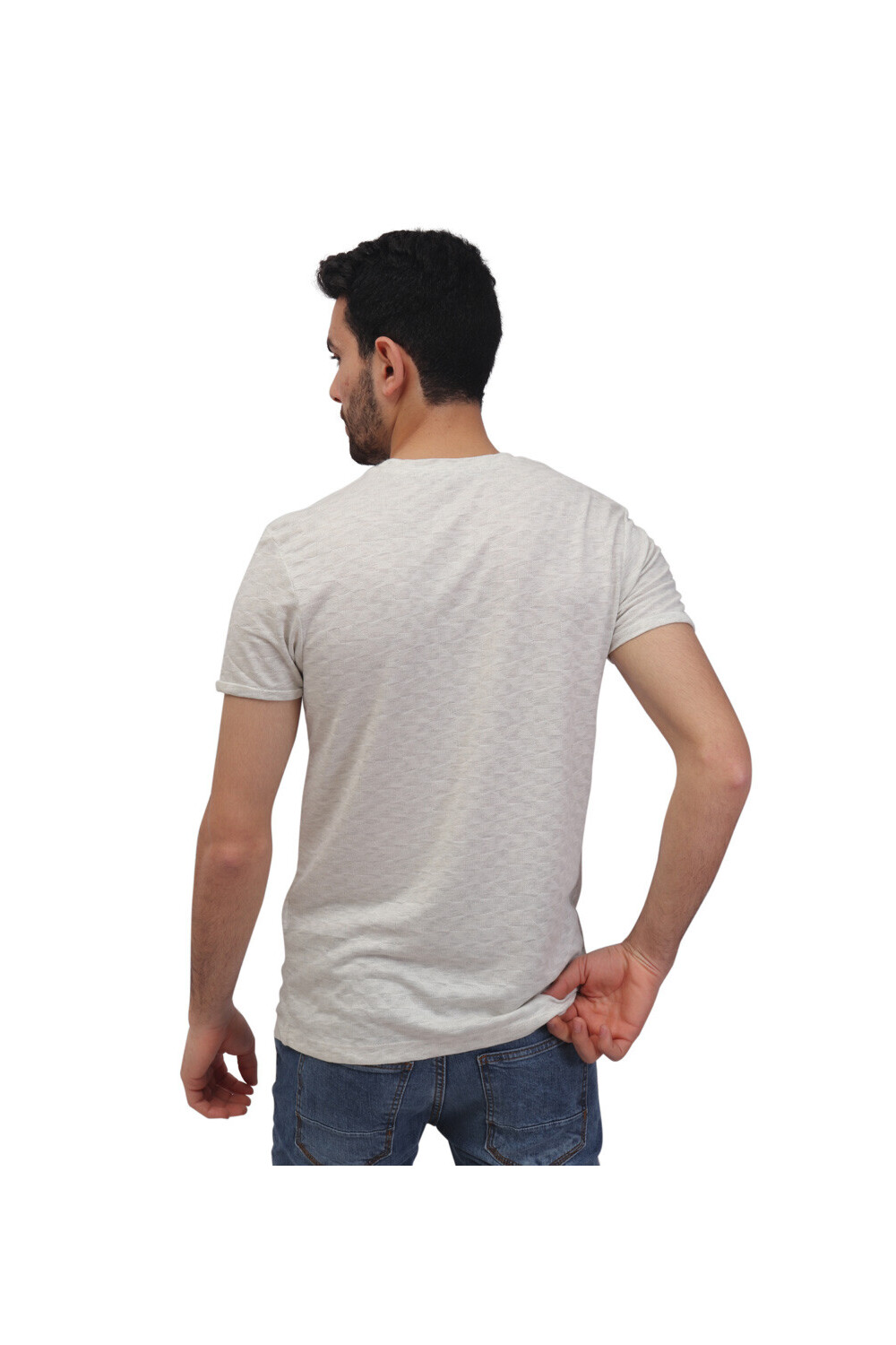 Men's Cotton Unique Pattern Rounded Neck T-shirt