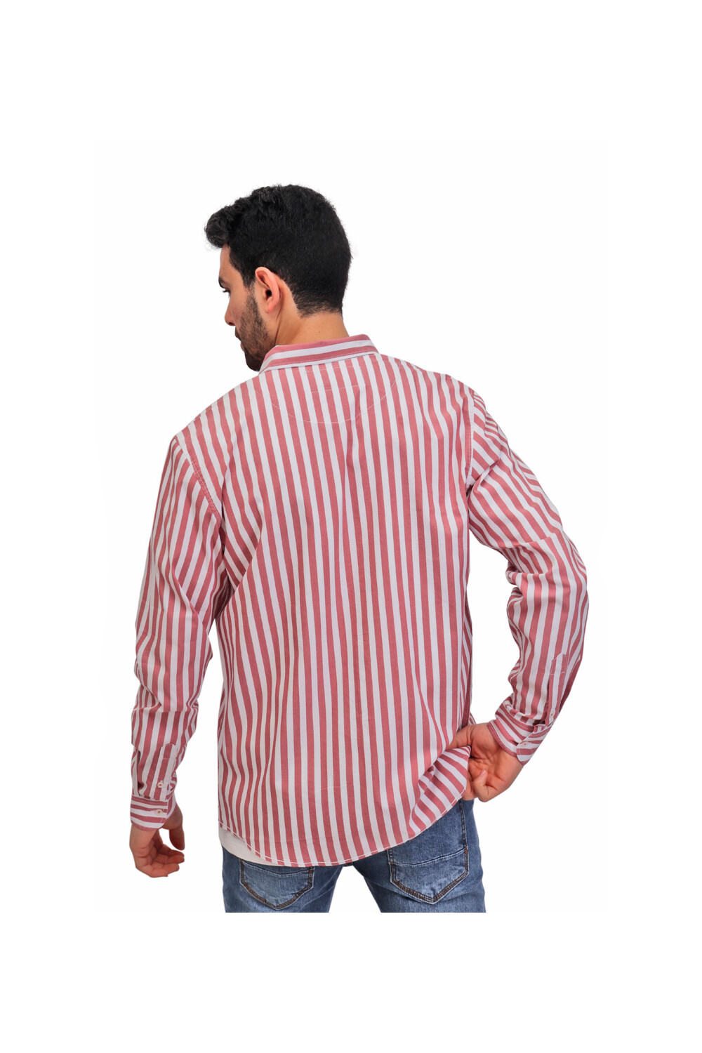Men's Striped Regular Fit Unique Style Cotton Shirt