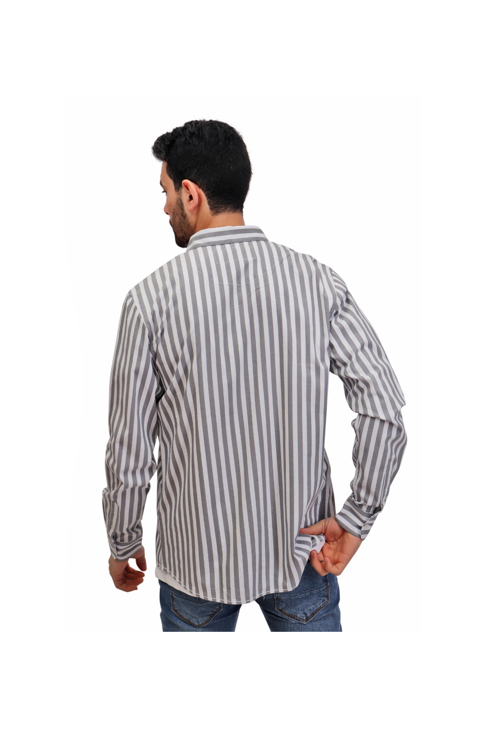 Men's Striped Regular Fit Unique Style Cotton Shirt