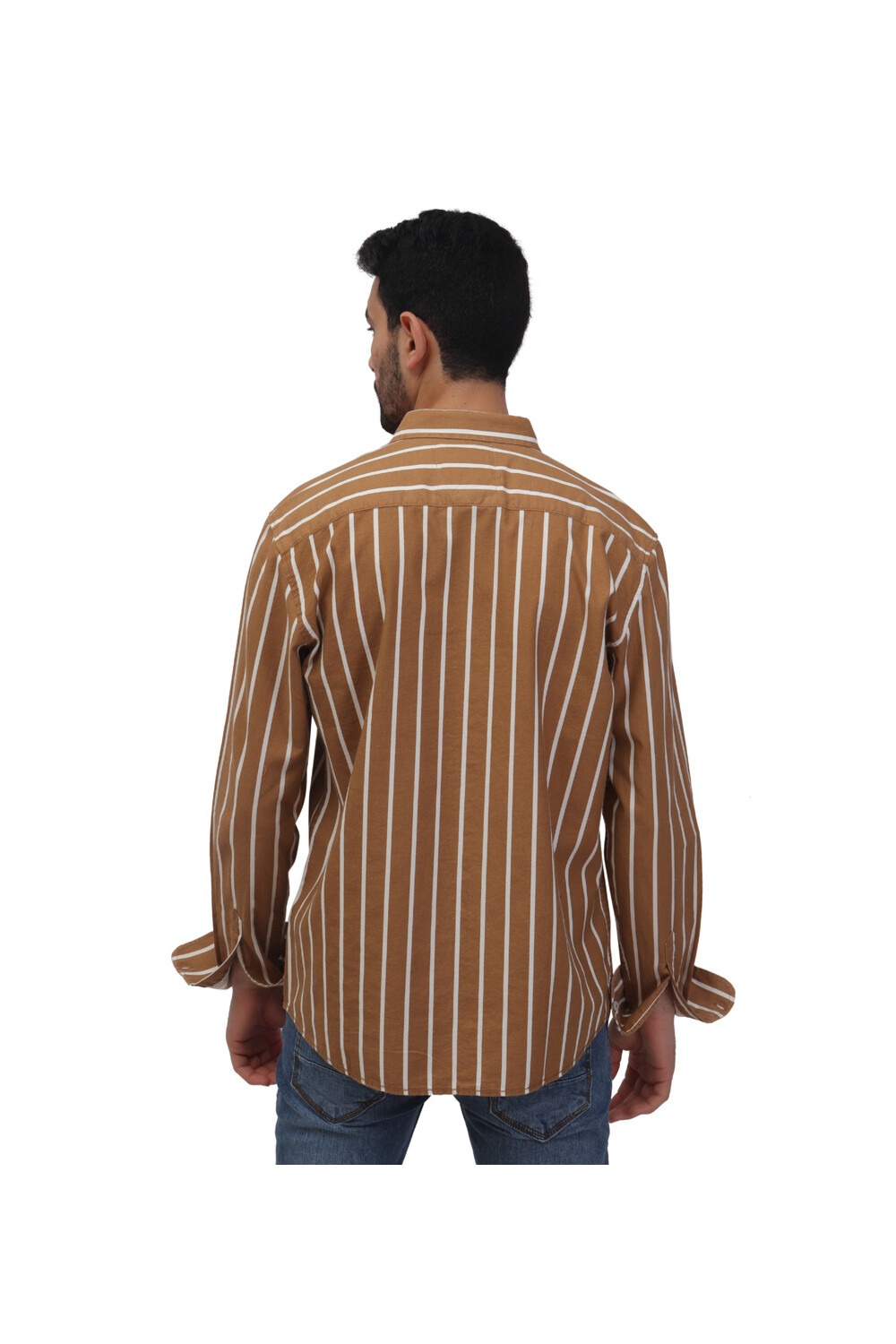 Men's Regular Fit Unique Style Cotton Shirt With Striped Details