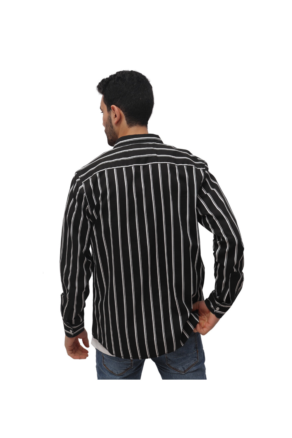 Men's Unique Style Regular Fit Cotton Shirt With Striped Details