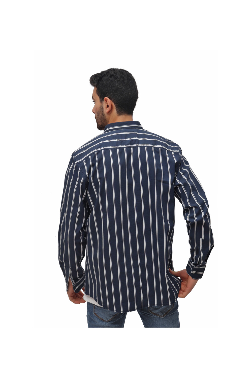 Men's Unique Style Regular Fit Cotton Shirt With Striped Details