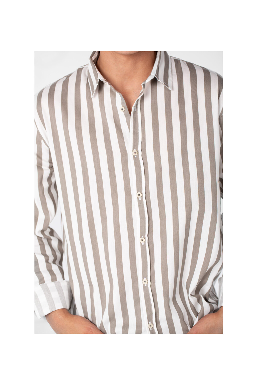 Men's Striped Cotton Regular Fit Long Sleeves Shirt