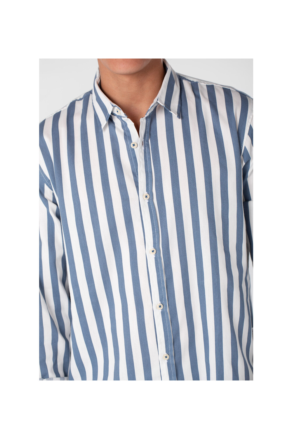 Men's Striped Cotton Regular Fit Long Sleeves Shirt
