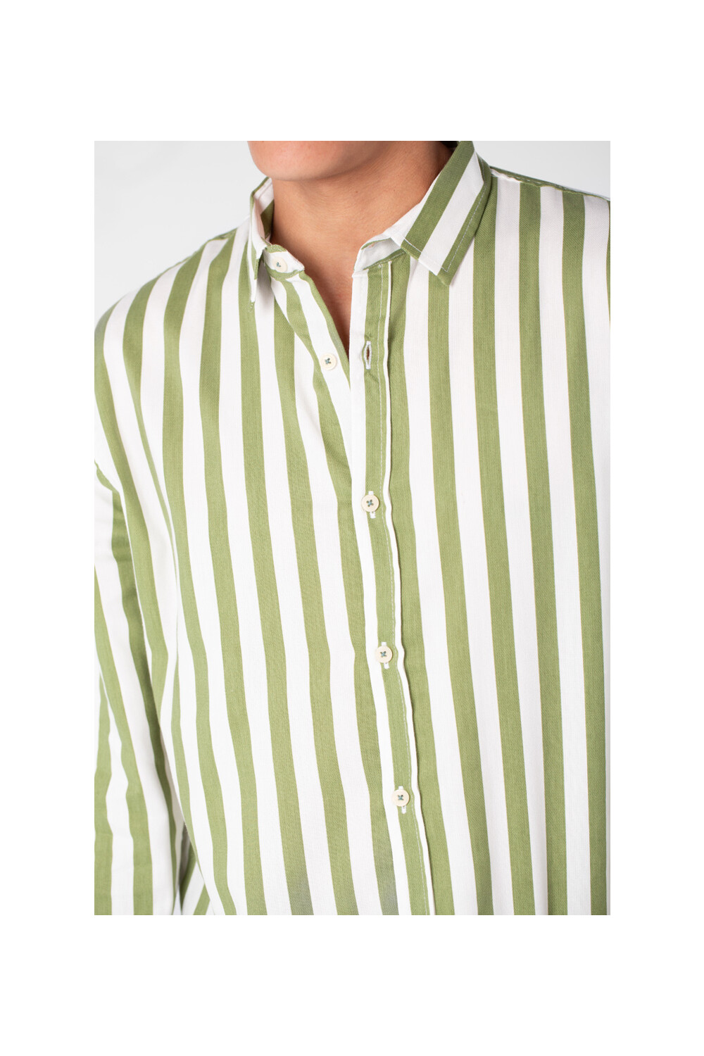 Men's Striped Cotton Regular Fit Long Sleeves Shirt