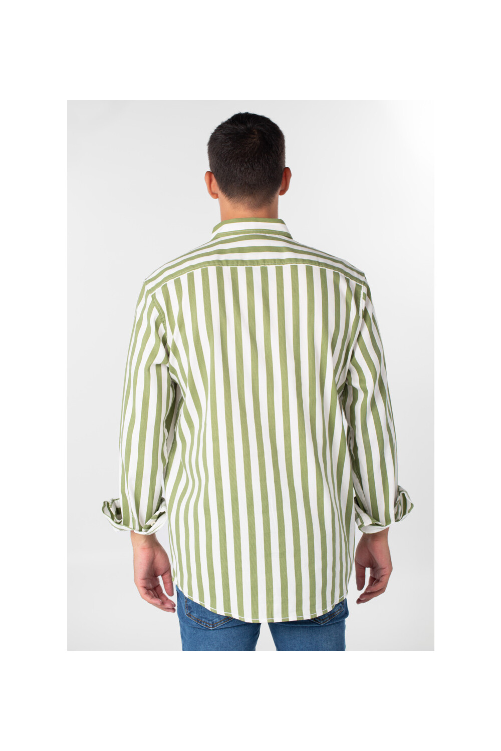 Men's Striped Cotton Regular Fit Long Sleeves Shirt