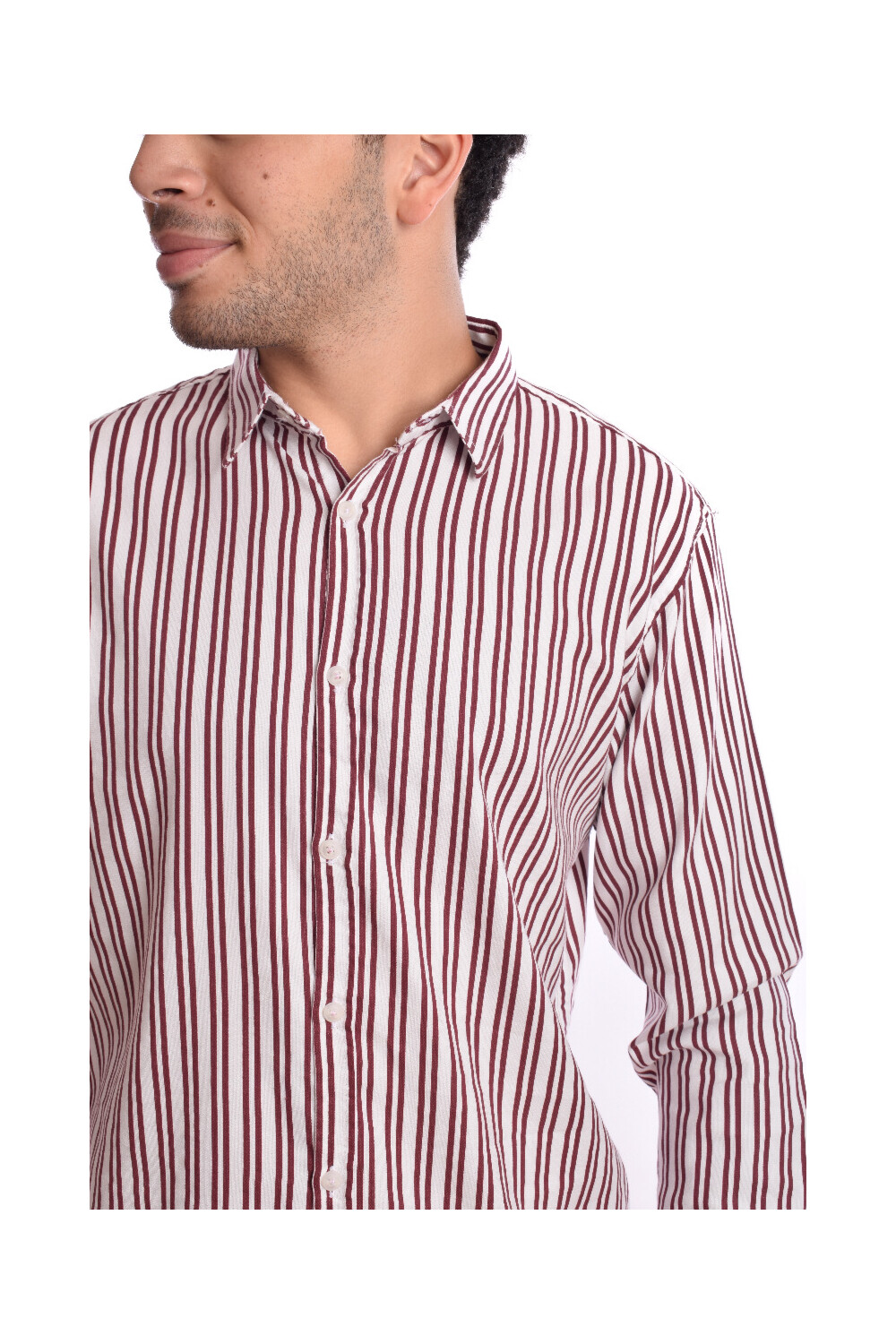 Men's Cotton Striped Style Regular Fit Long Sleeves Shirt