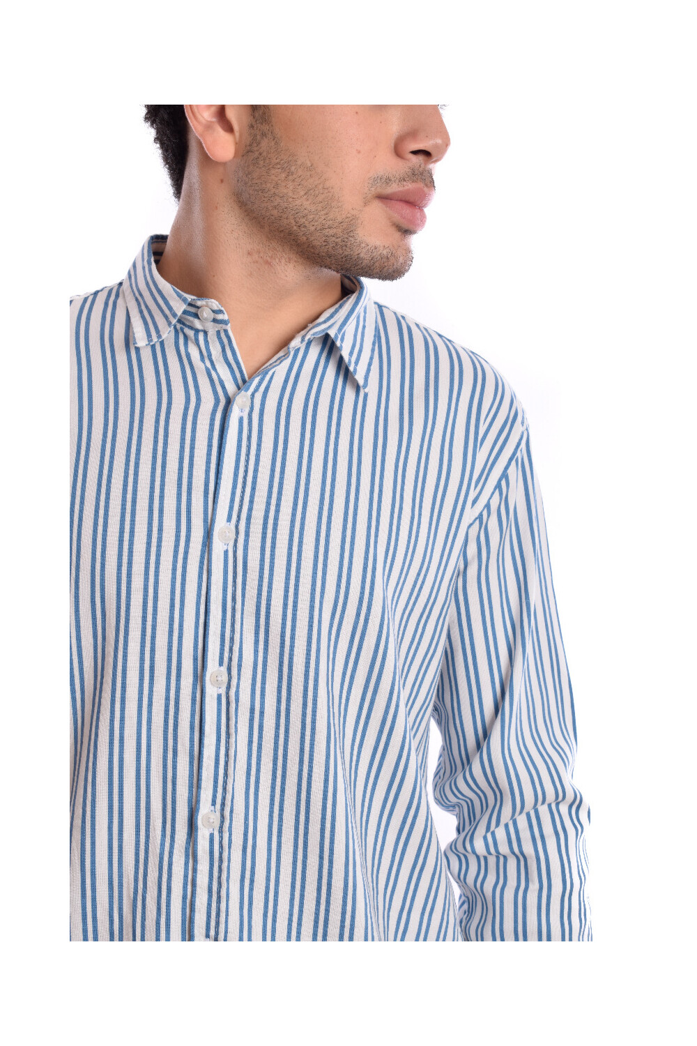 Men's Cotton Striped Style Regular Fit Long Sleeves Shirt