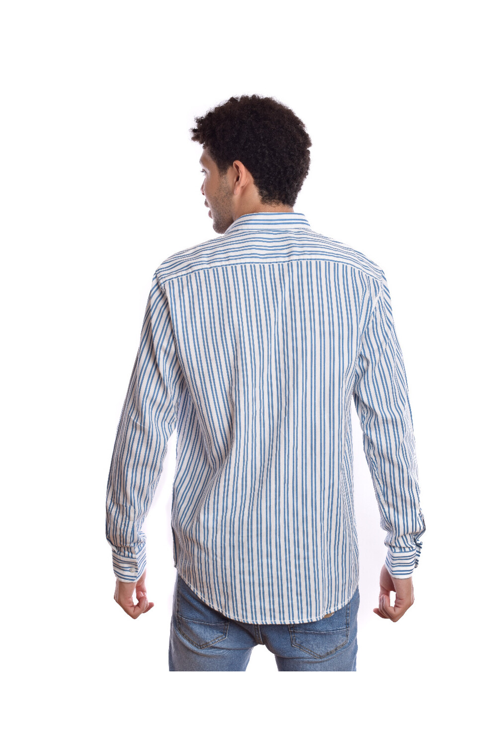 Men's Cotton Striped Style Regular Fit Long Sleeves Shirt
