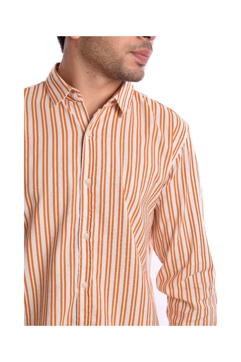 Men's Cotton Striped Style Regular Fit Long Sleeves Shirt